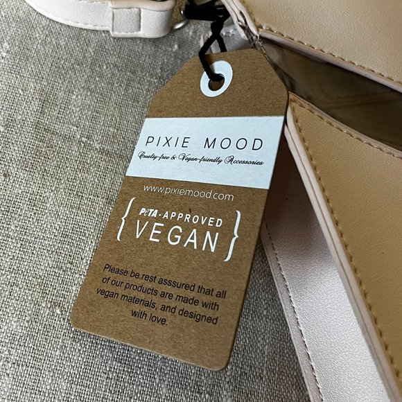 NWT Light Pink Pixie Mood Bag with Transparent Strip NEW Vegan Leather - Picture 2 of 13